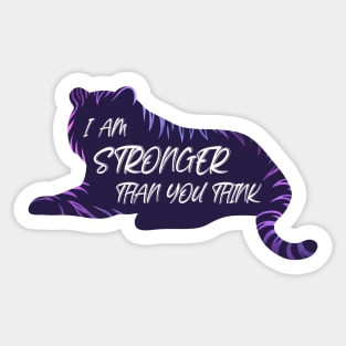 I Am Strong Affirmation Tiger Spirit Animal Positive Quote Animals Sticker